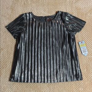 Cat & Jack Metallic Silver Top